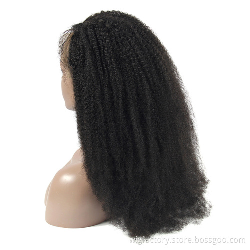 Kinky wigs human hair lace front curly,hd lace wigs 100% virgin human hair,Brazilian  Kinky Curly 4x4 Lace Closure human hair w